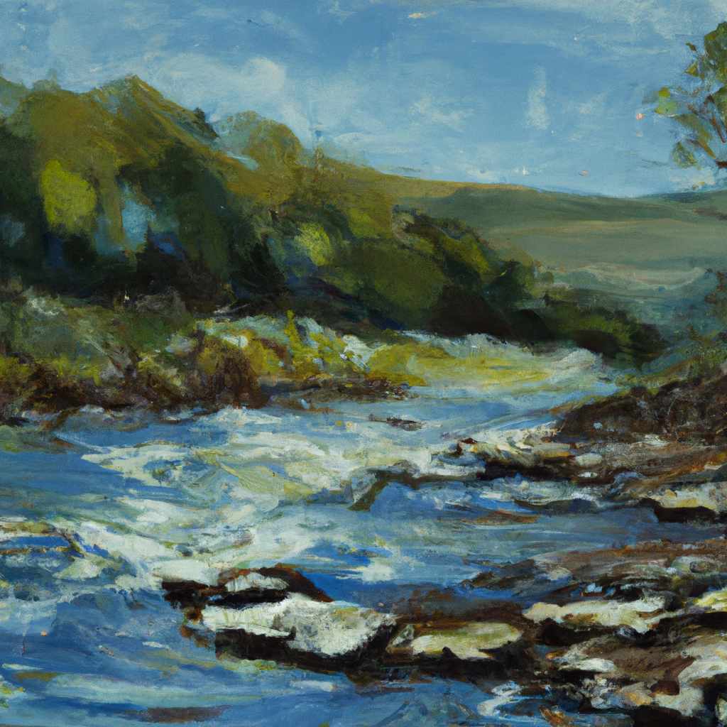 Image generated by AI from Dall.e prompt 'An expressive oil painting of A flowing river, quenching thirst for the weary, bringing life and refreshment to all who come.'