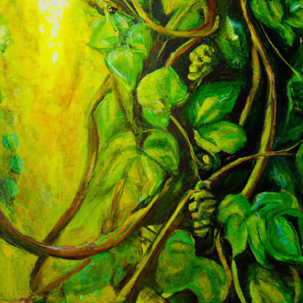 Image generated from Dall.e prompt 'An expressive oil painting of Vine and branches intertwined, radiant light shines through lush leaves, symbolizing connection, love, and fruitful growth among friends.'