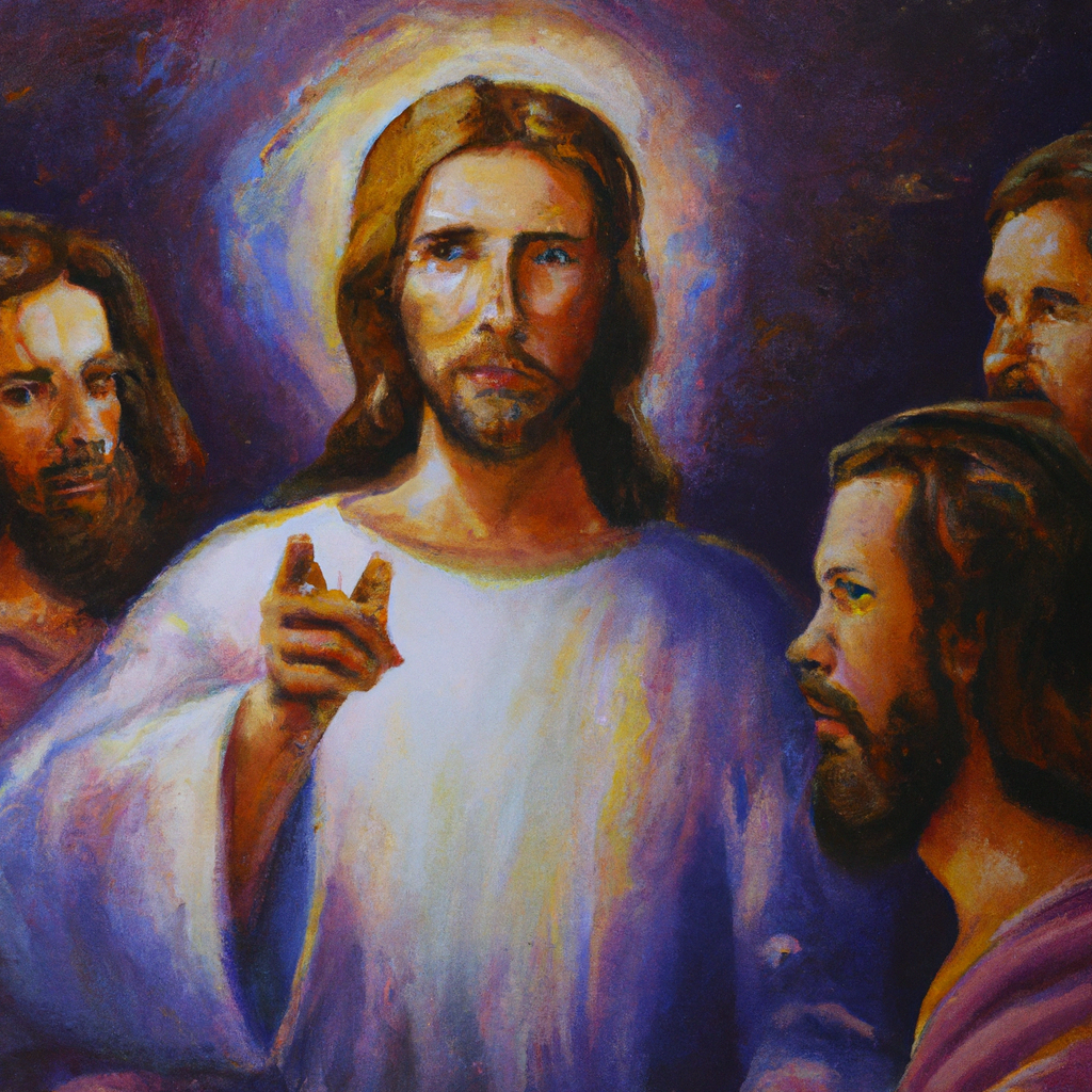Image generated from Dall.e prompt 'An expressive oil painting of Jesus asks,